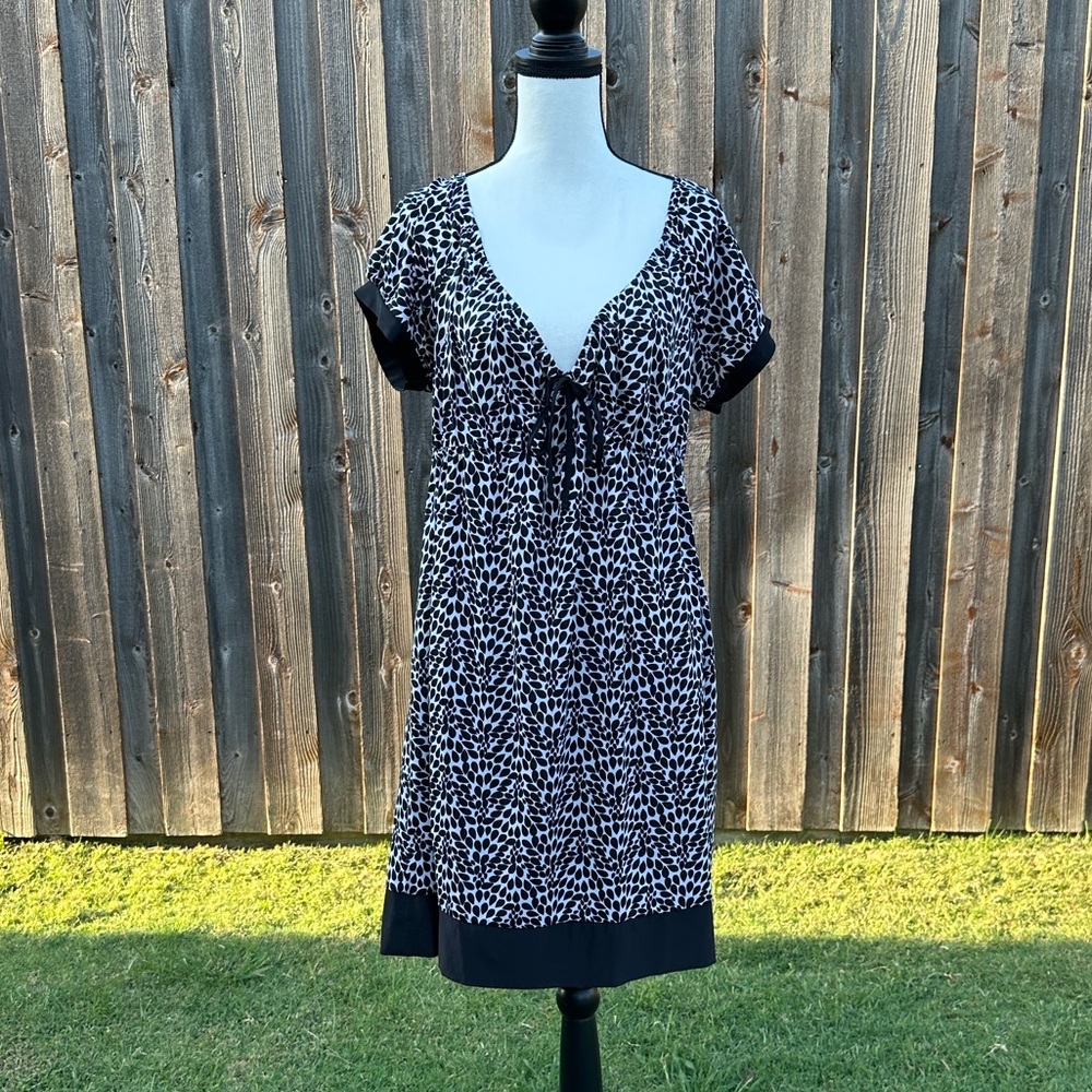 INC International Concepts Black and White Midi Dress